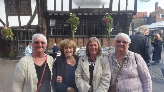Marilyn. Carole, Barbara, Margaret in Manchester.